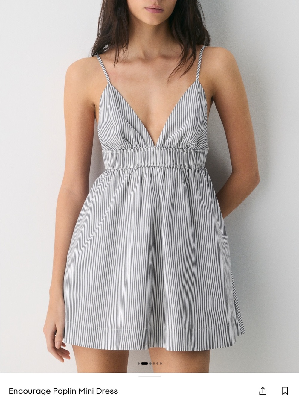 Babaton Navy and White Striped Mini Dress